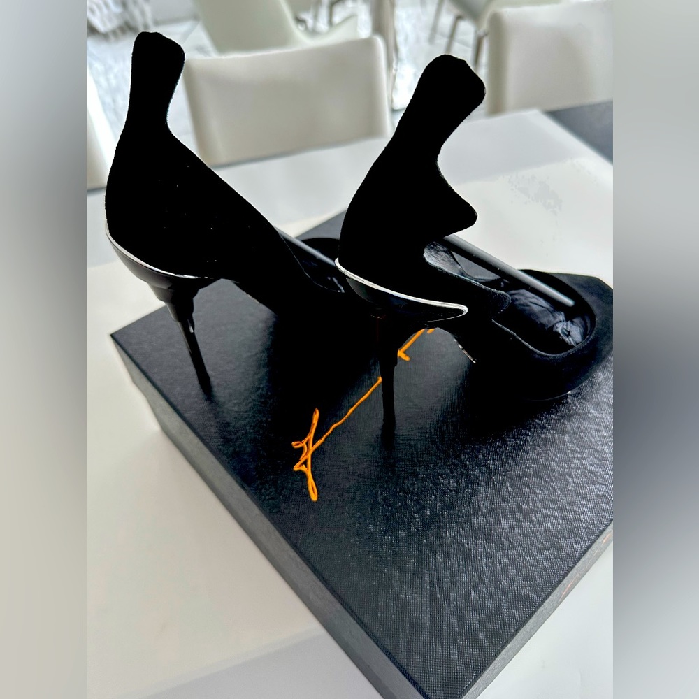 Made in Italy, high heels, open toe, black dressy sandals, size 37